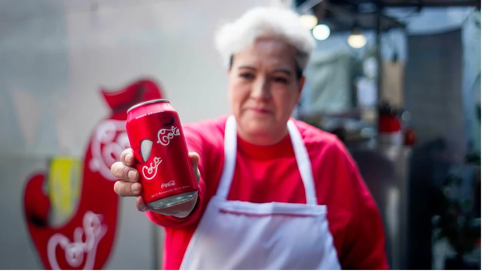 A Mexican food stall owner is featured in Coca-Cola's new campaign.