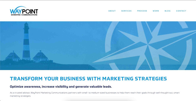 WayPoint Marketing Communications homepage-screenshot