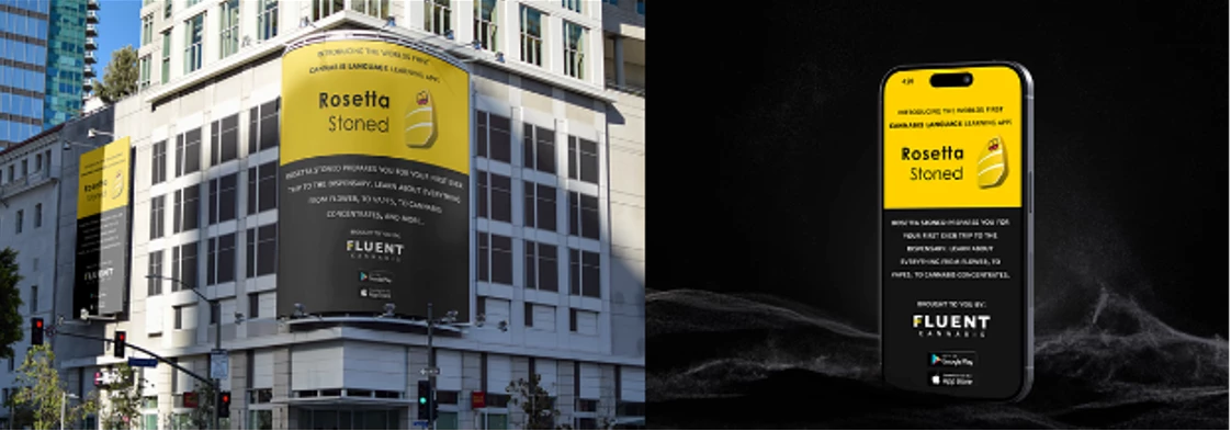 The Rosetta Stoned app and billboards launched on April Fool's Day.