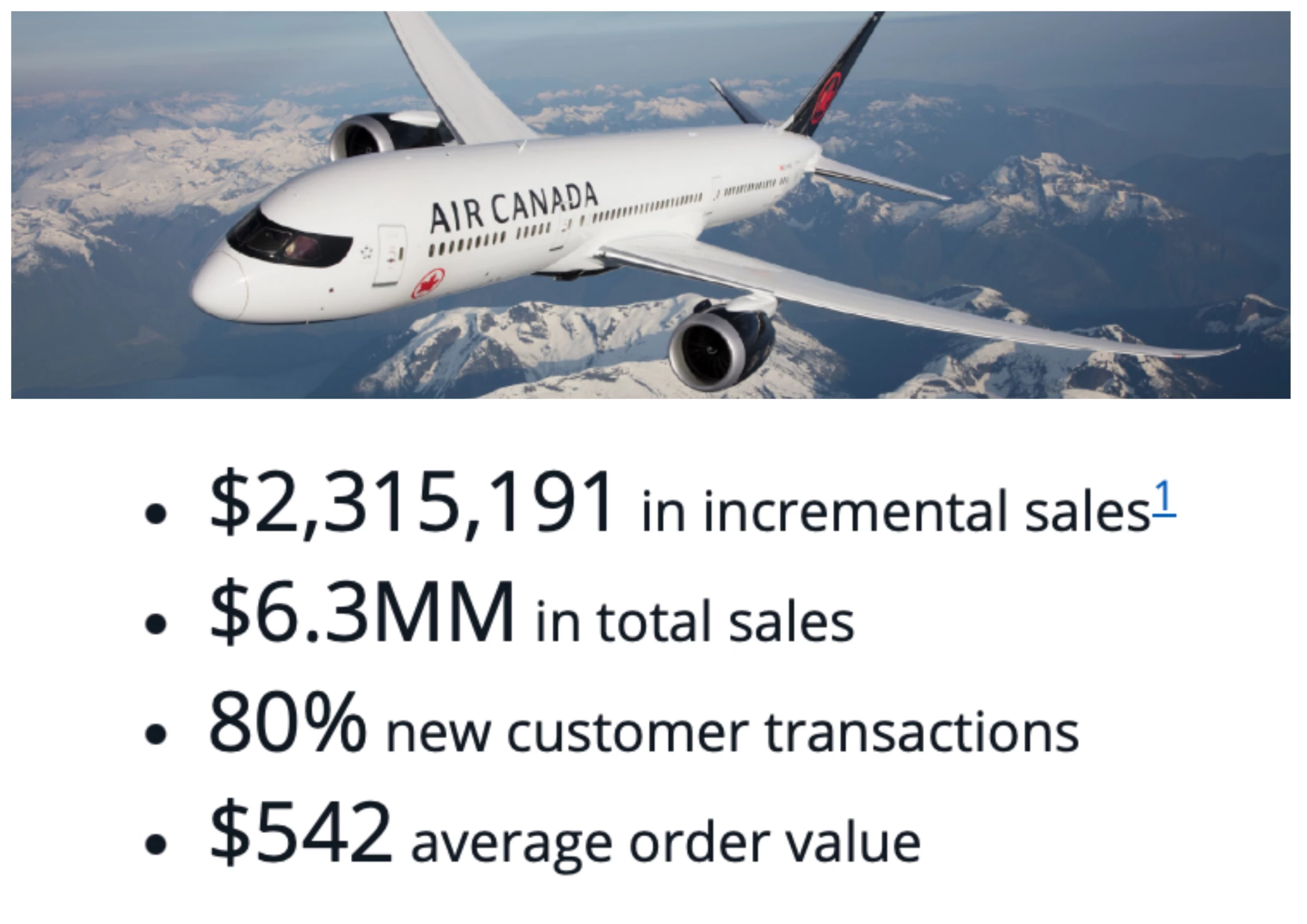 Chase was successful in Air Canada's campaign.