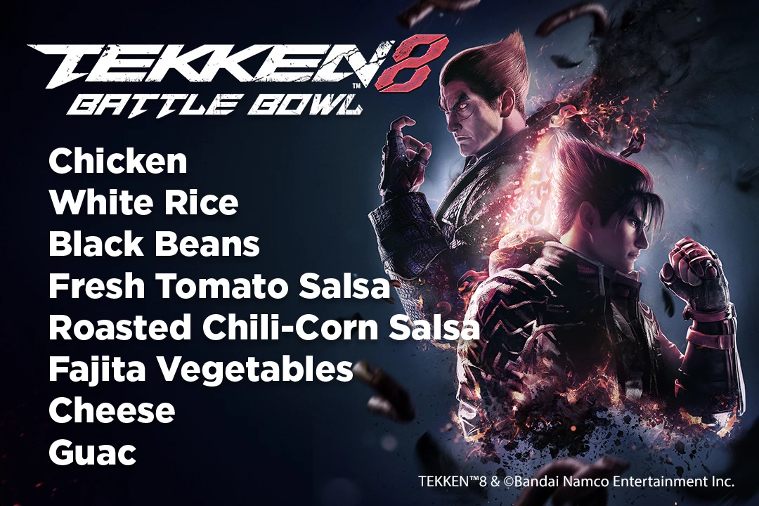 Chipotle's Tekken 8 Battle Bowl was created after a poll of most popular ingredients.