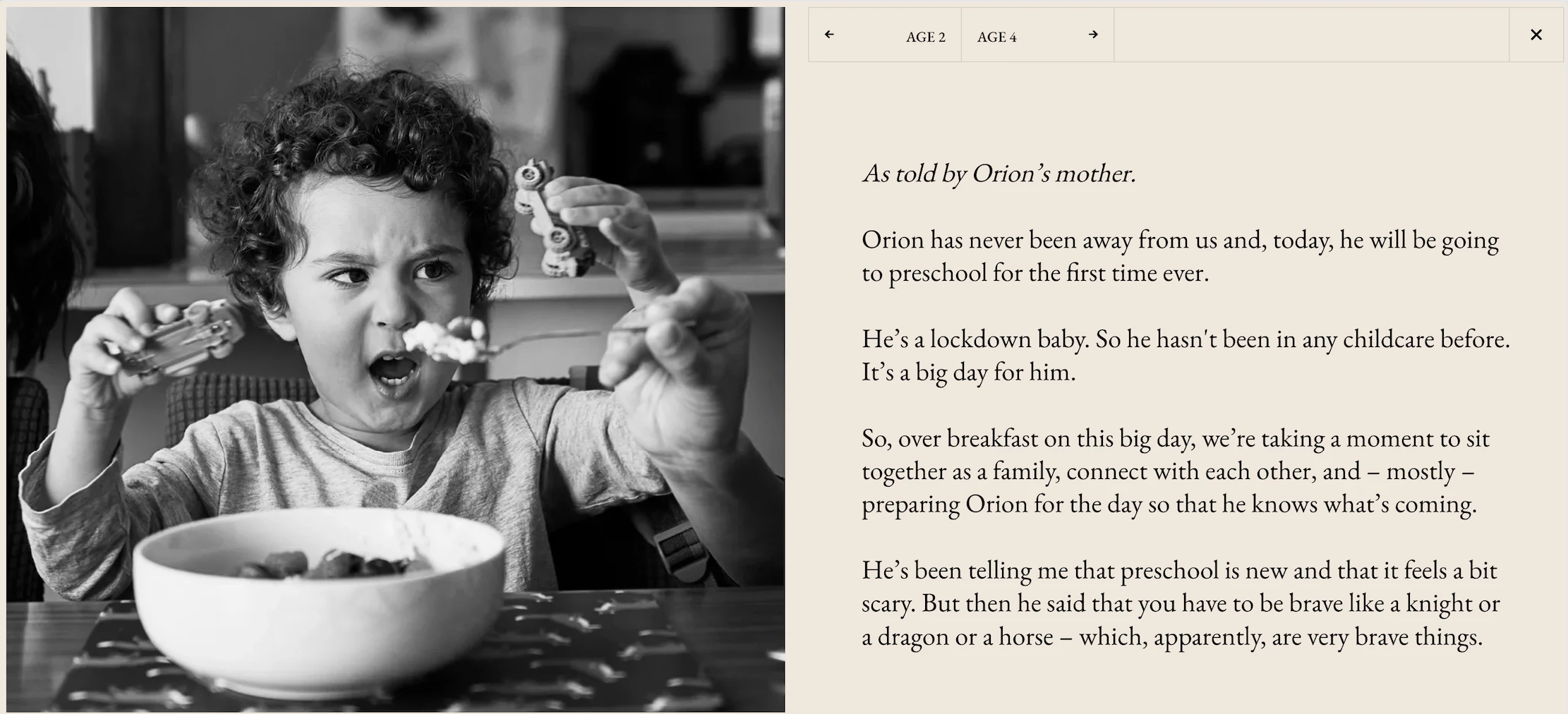 Orion's Story | Source: 100 Reasons To Rise Website