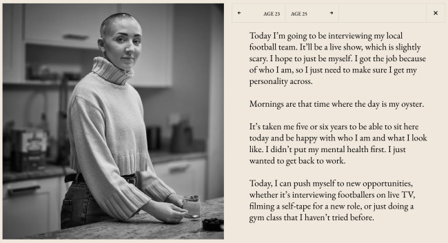 Emily, 24, shares her struggles about mental health and how she felt nervous about interviewing her local football team.