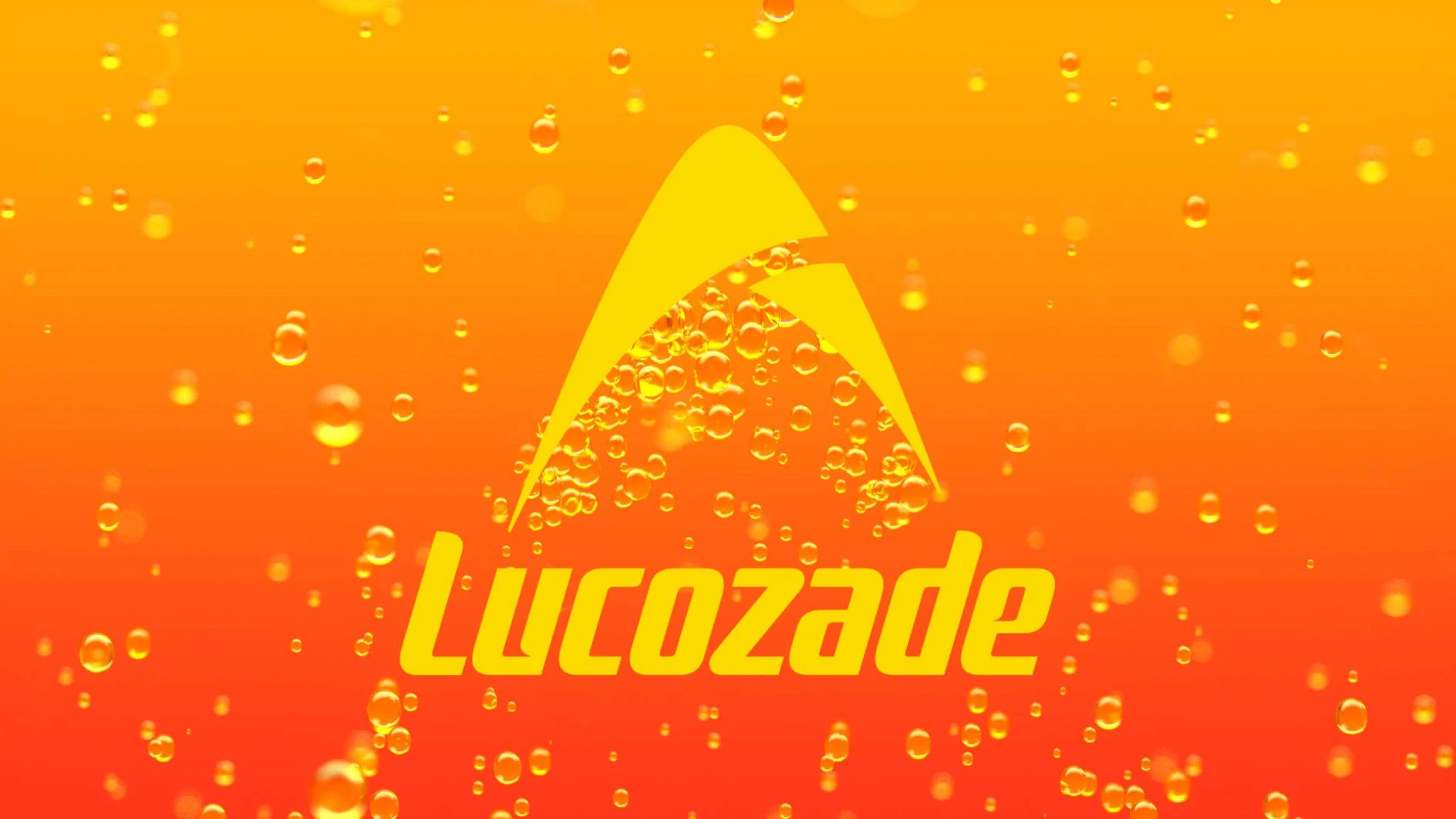 Lucozade's new logo is horizontal, a shift from the previous vertical one.