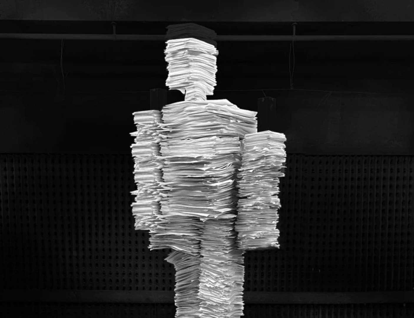 A close-up of the Waiting Workforce art installation | Source: JPMorgan Chase