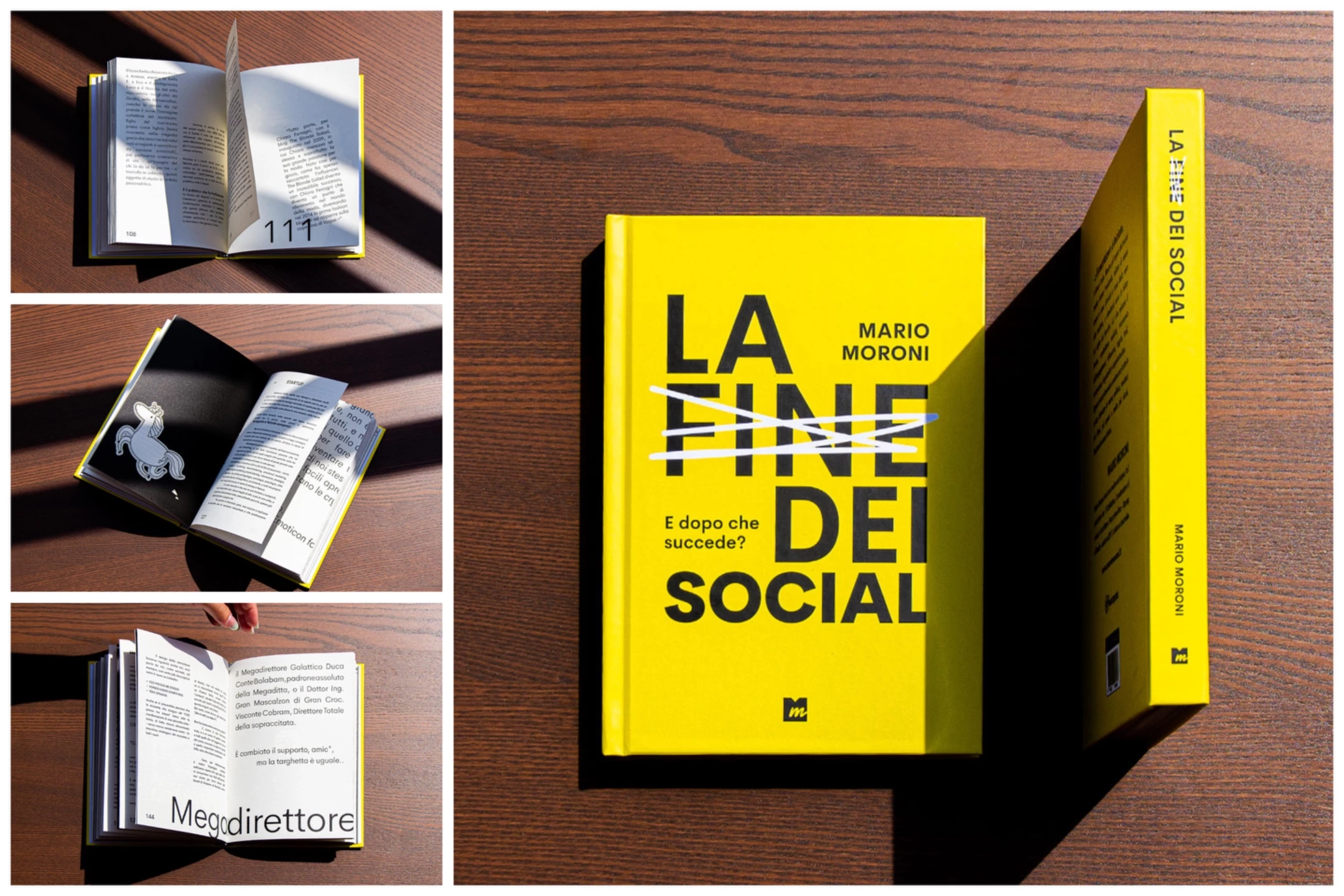 DesignRush's Best Print Design award goes to Blueorange for its work on the book “La Fine Dei Social.”
