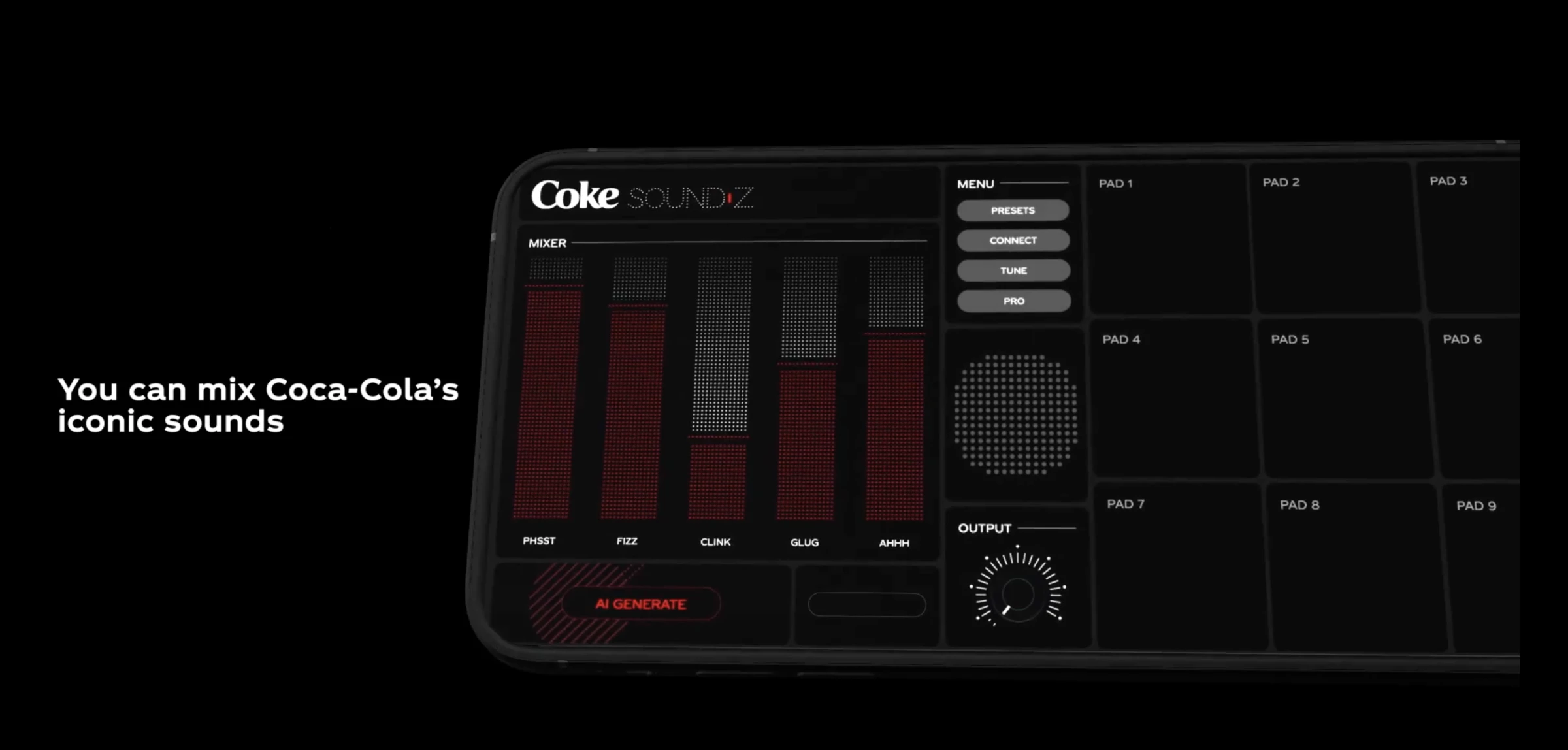 Coke Soundz App Interface | Source: Coca-Cola