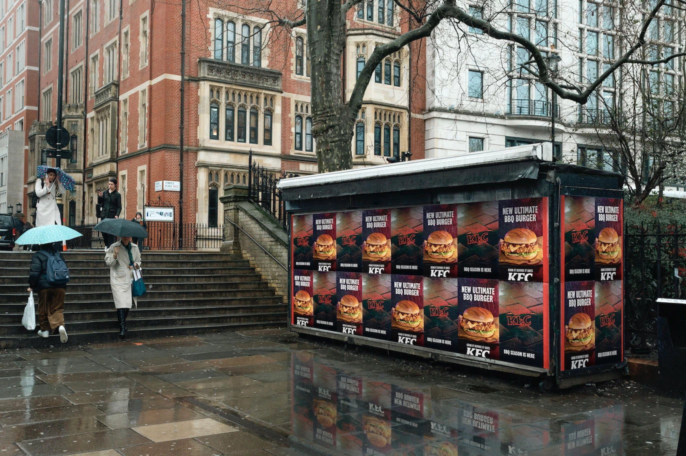 KFC OOH Ads for the Ultimate BBQ Burger | Source: KFC