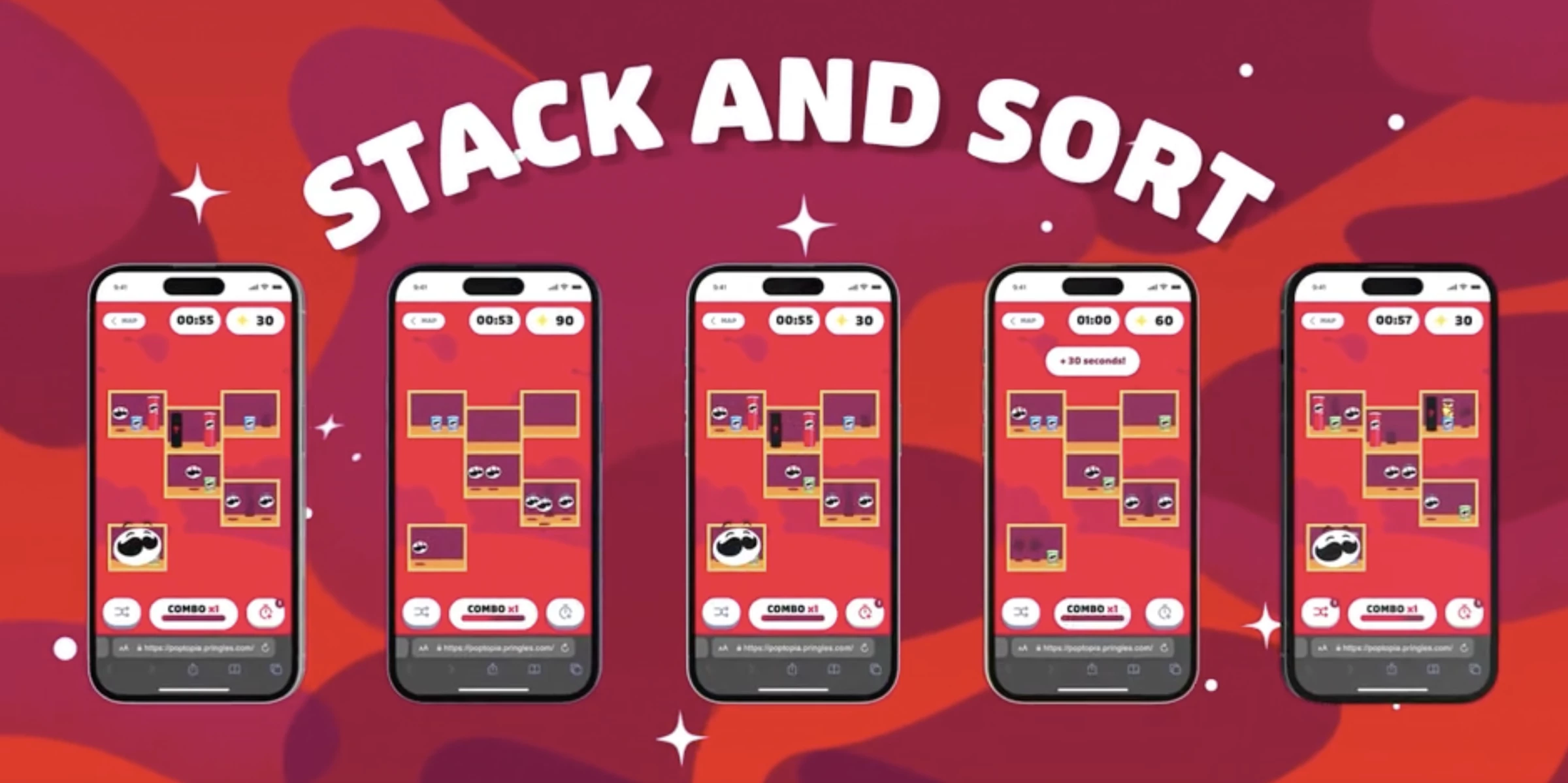 Pringles Poptopia's 'Stack and Sort' Game | Source: Dentsu