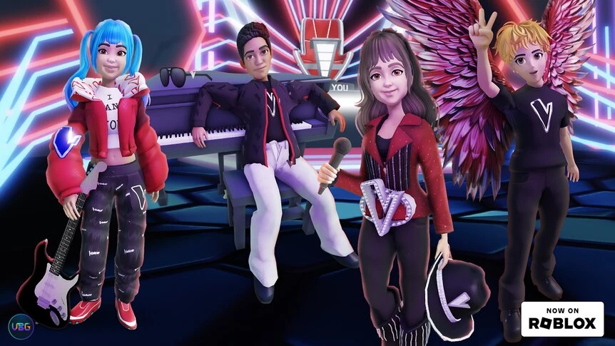 Roblox users can dress their avatars in 'The Voice' winter fashion line.