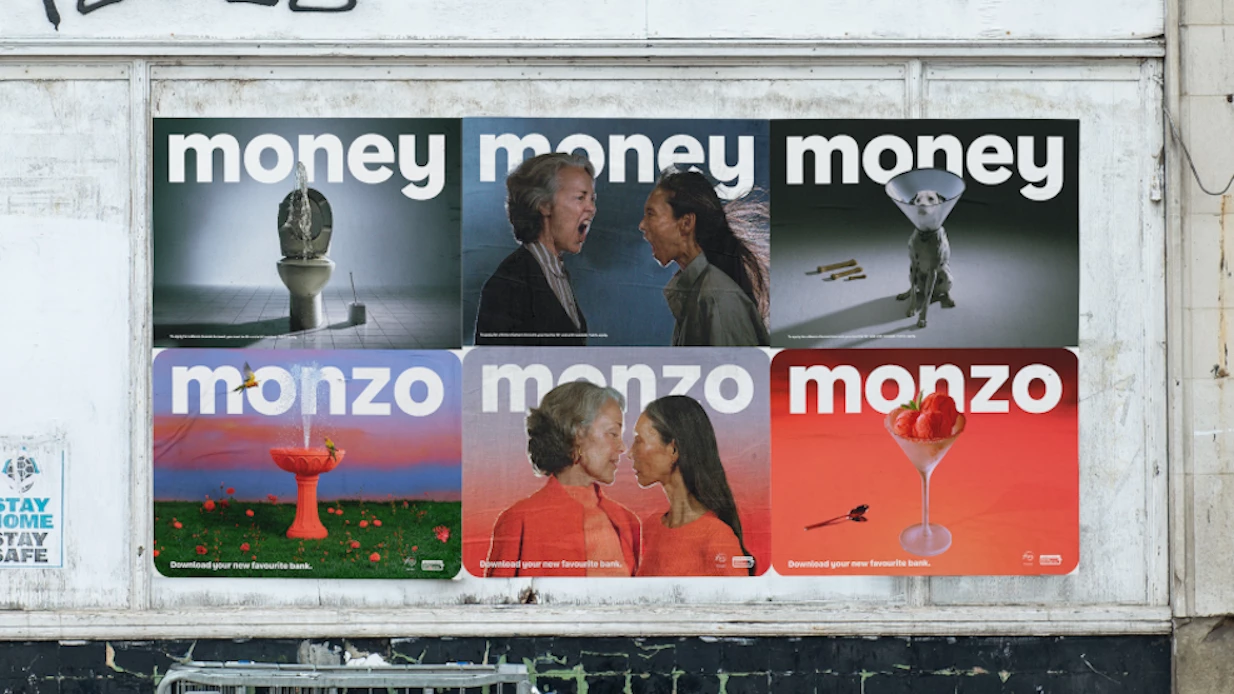 Samples of 'Money Never Felt Like Monzo' Print Ads 