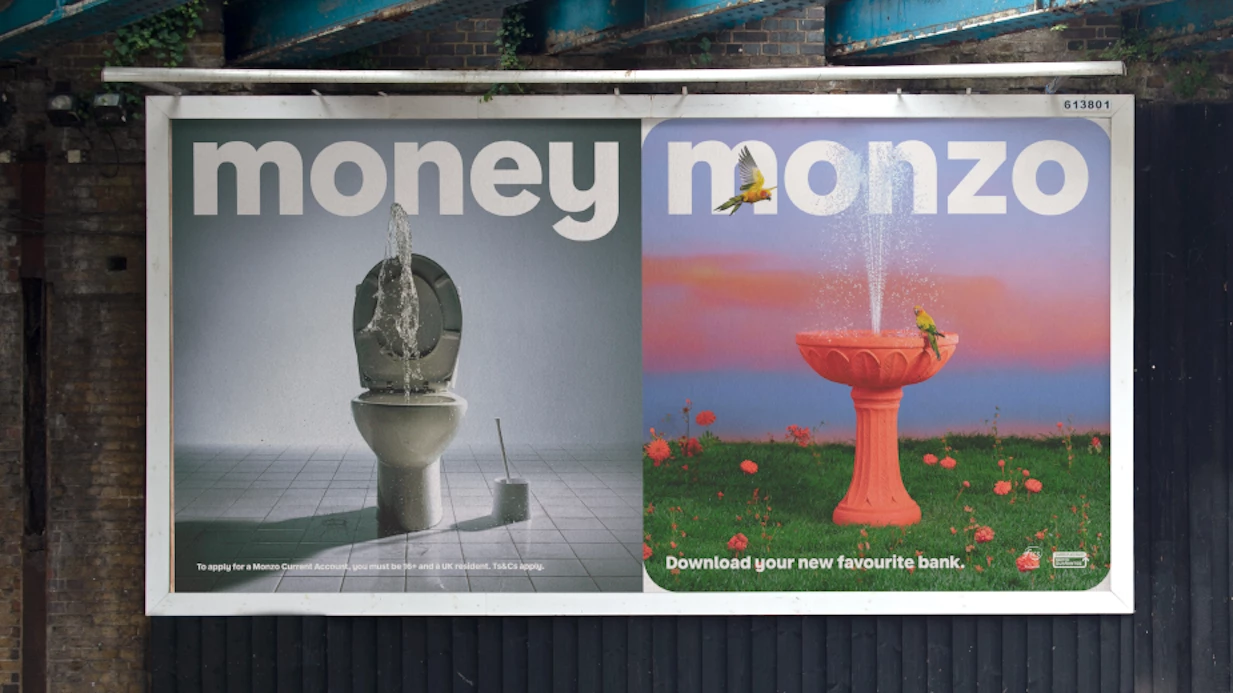 One example of 'Money Never Felt Like Monzo' billboard.