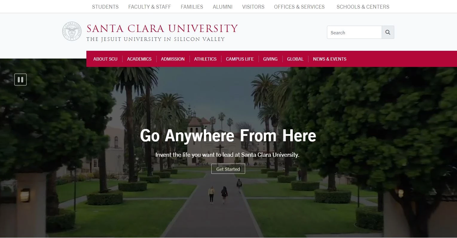 best-marketing-schools-SantaClara--University Santa Clara University website