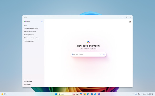 Microsoft Copilot Demo The Copilot home screen