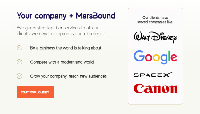 MarsBound promises to help businesses grow their brands with AI.