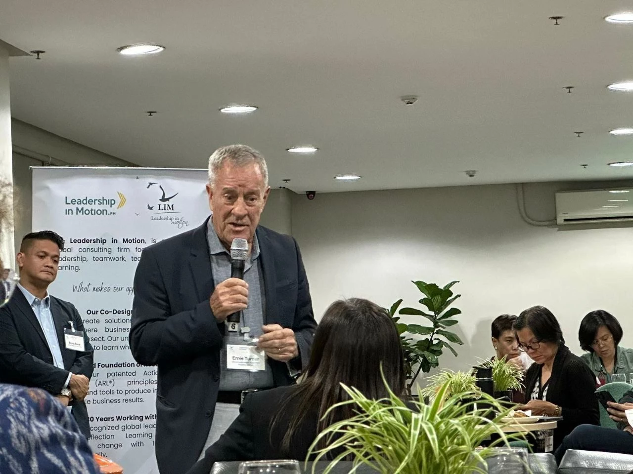 Ernie Turner, President of LIM, attending an event