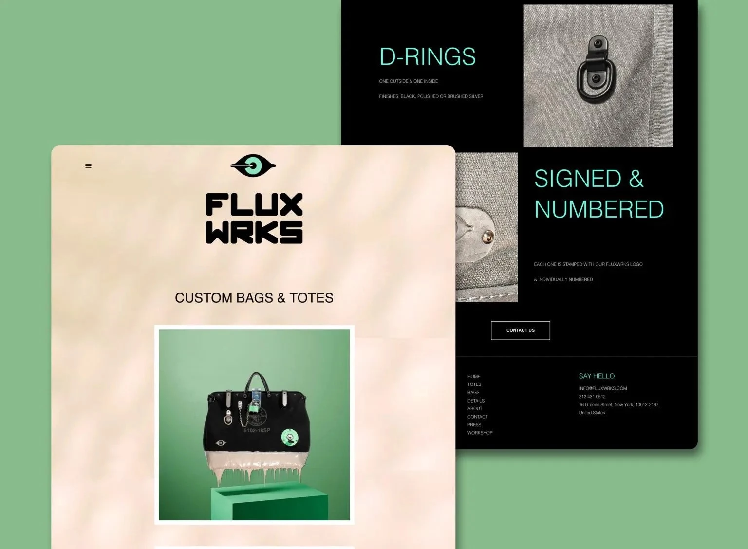 Flux Wrks website by Aleph Website