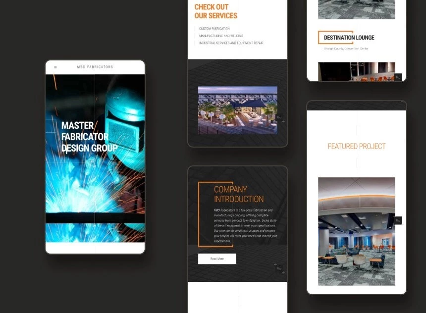 MBD Fabricators website by Aleph Website