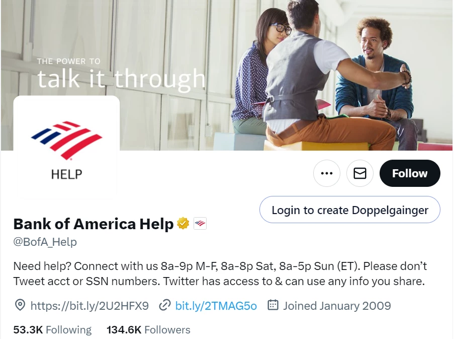 Bank of America Help