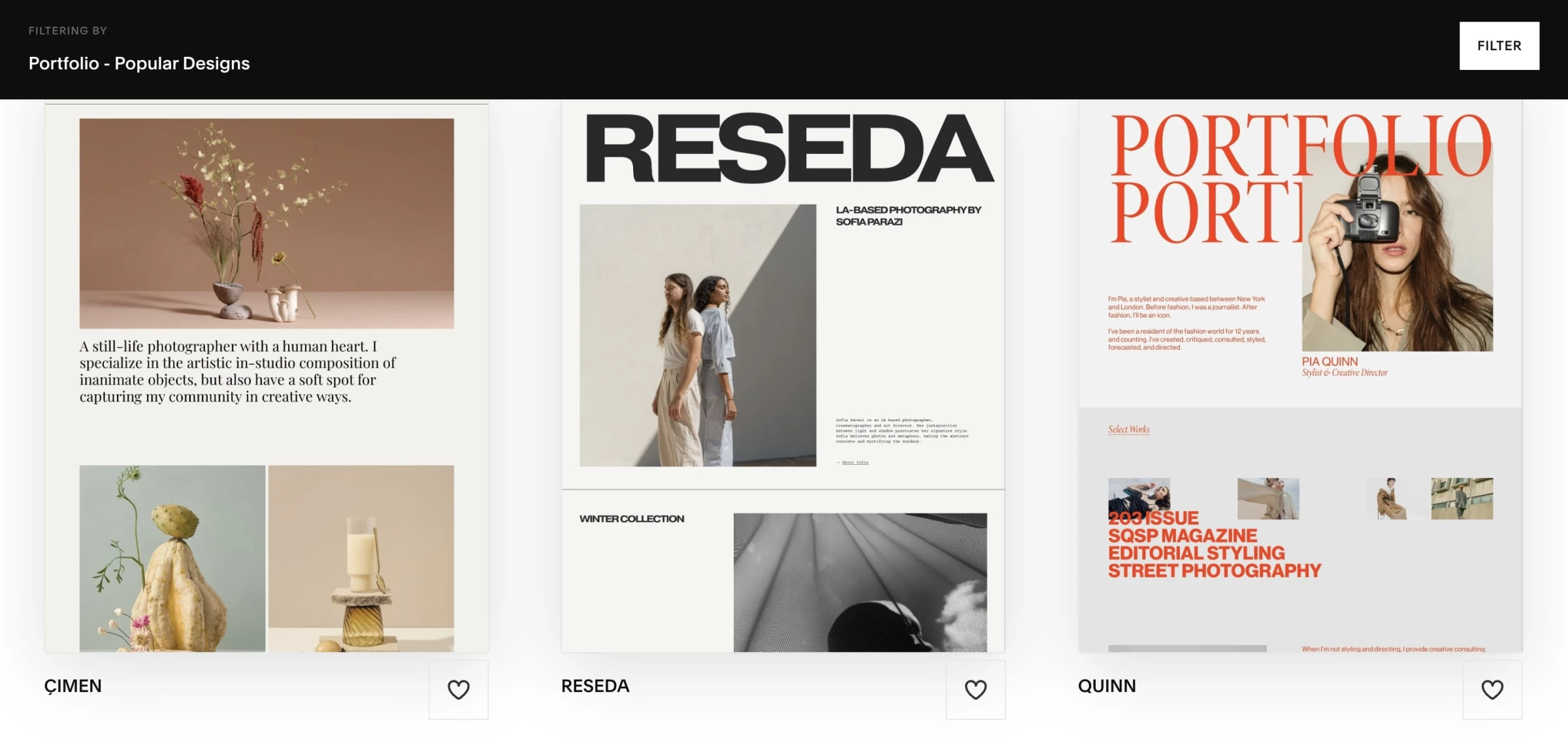 Squarespace templates for professional portfolios Squarespace templates for professional portfolios