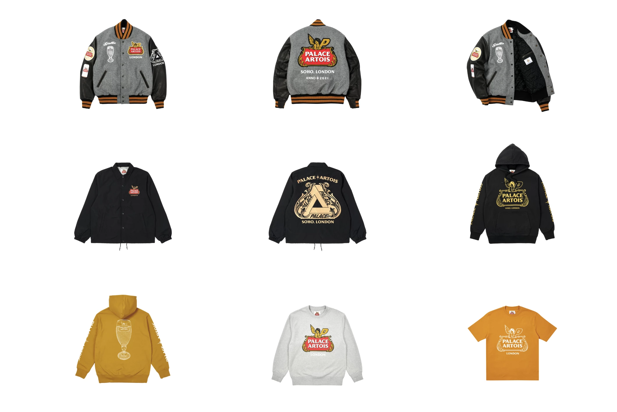 Pieces from the Palace x Stella Artois Collection | Source: Palace