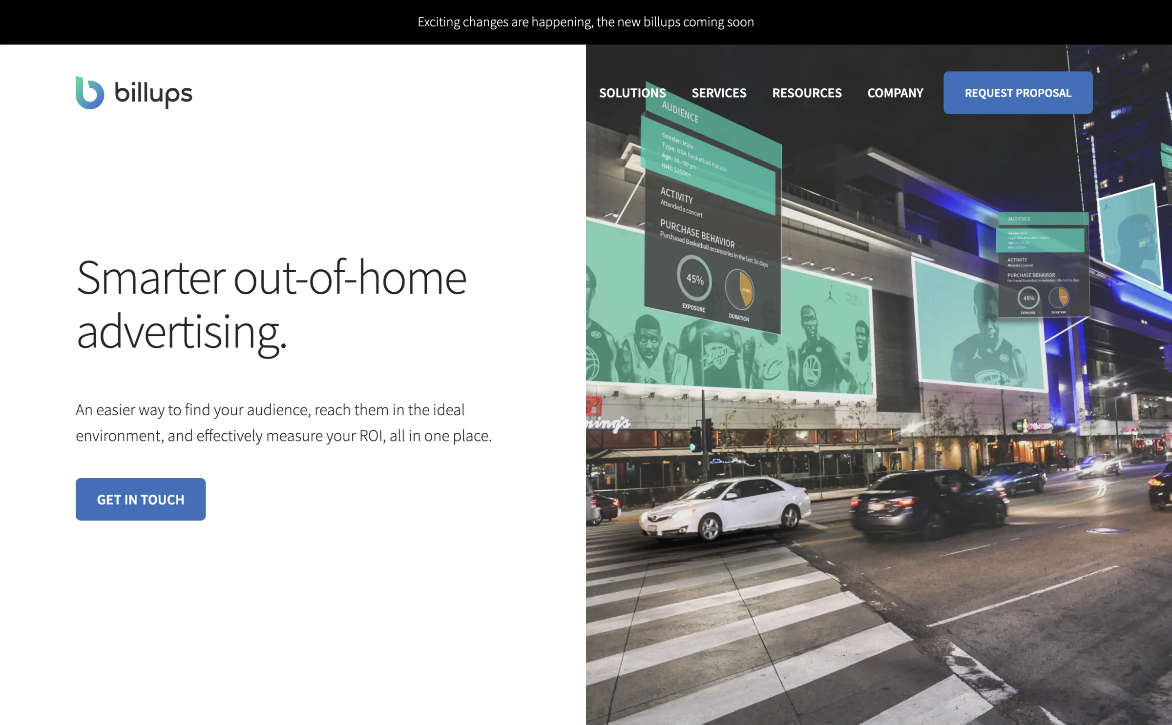 Billups website landing page screenshot | Source: Billups