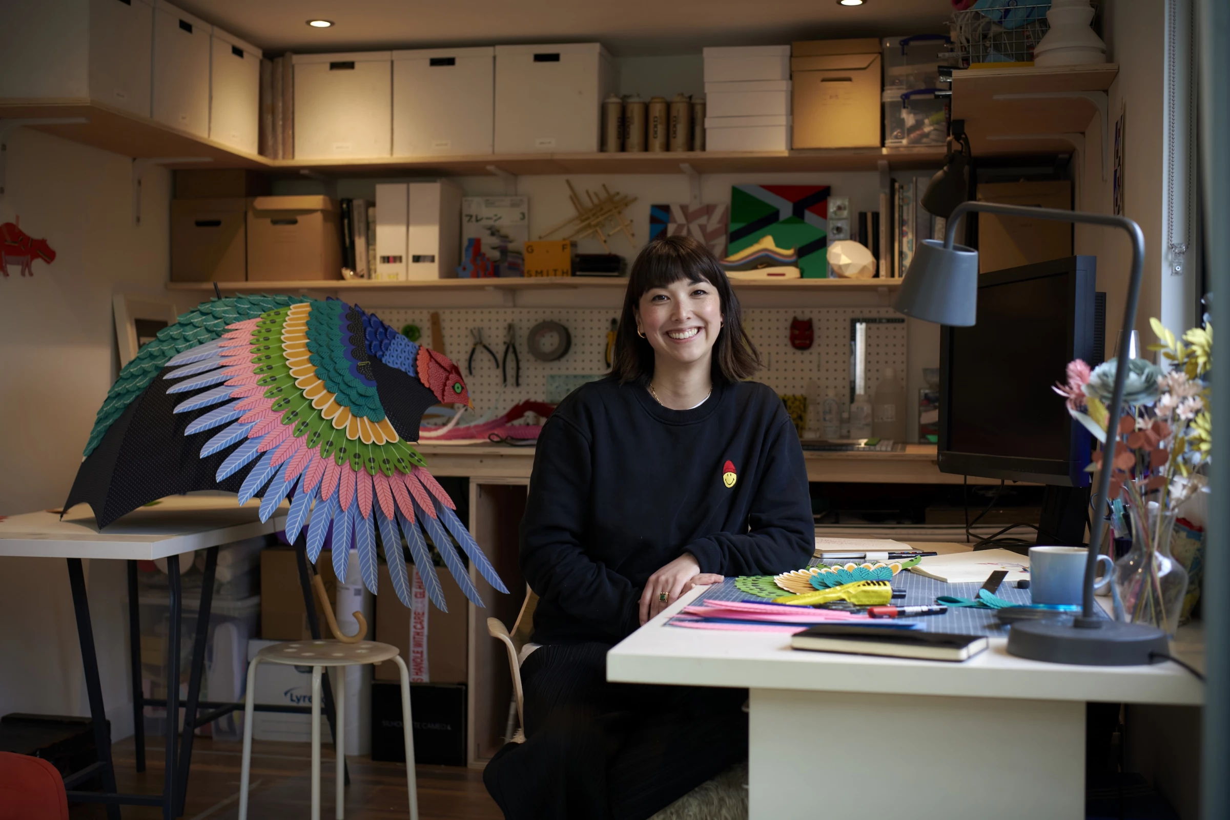 Artist Lydia Kasumi Shirreff crafts her own version of a yokai in her studio.