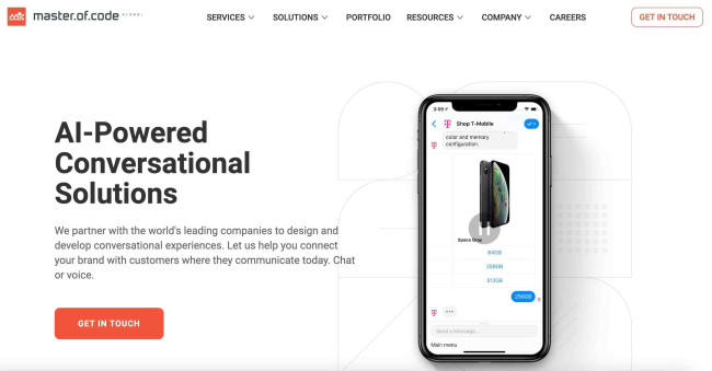Master of Code Global Master of Code Global homepage-screenshot