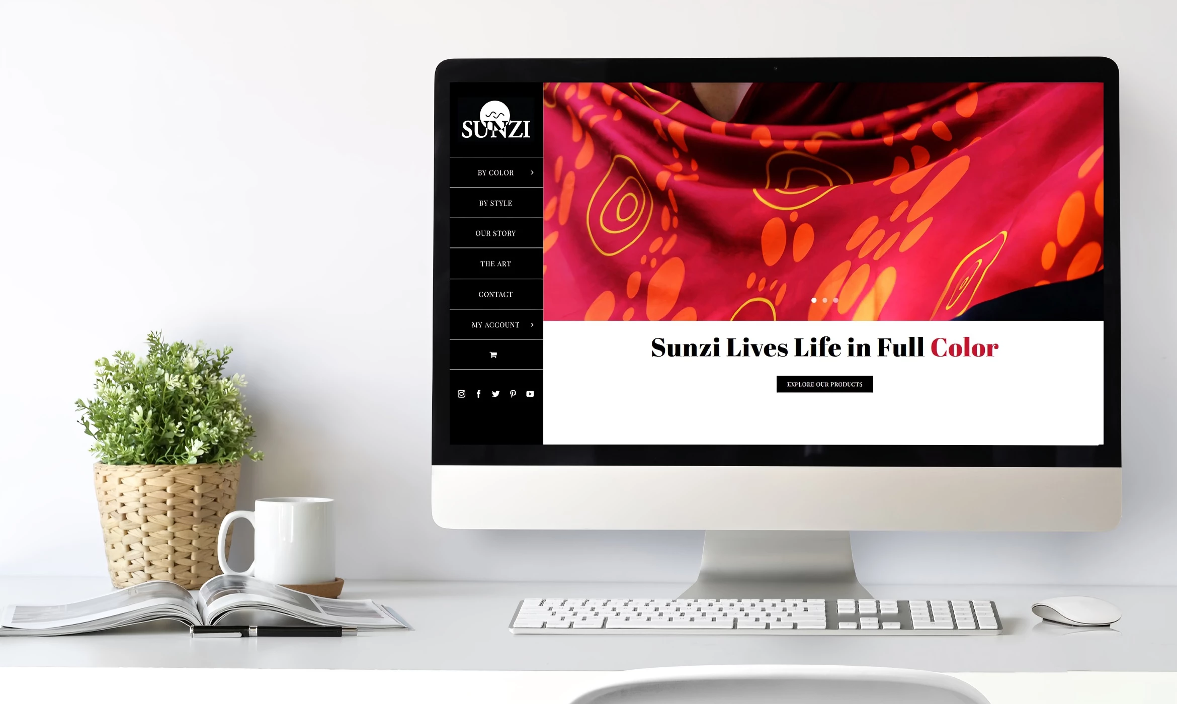 Beverley Designs website for Sunzi Silks Beverley Designs website for Sunzi Silks