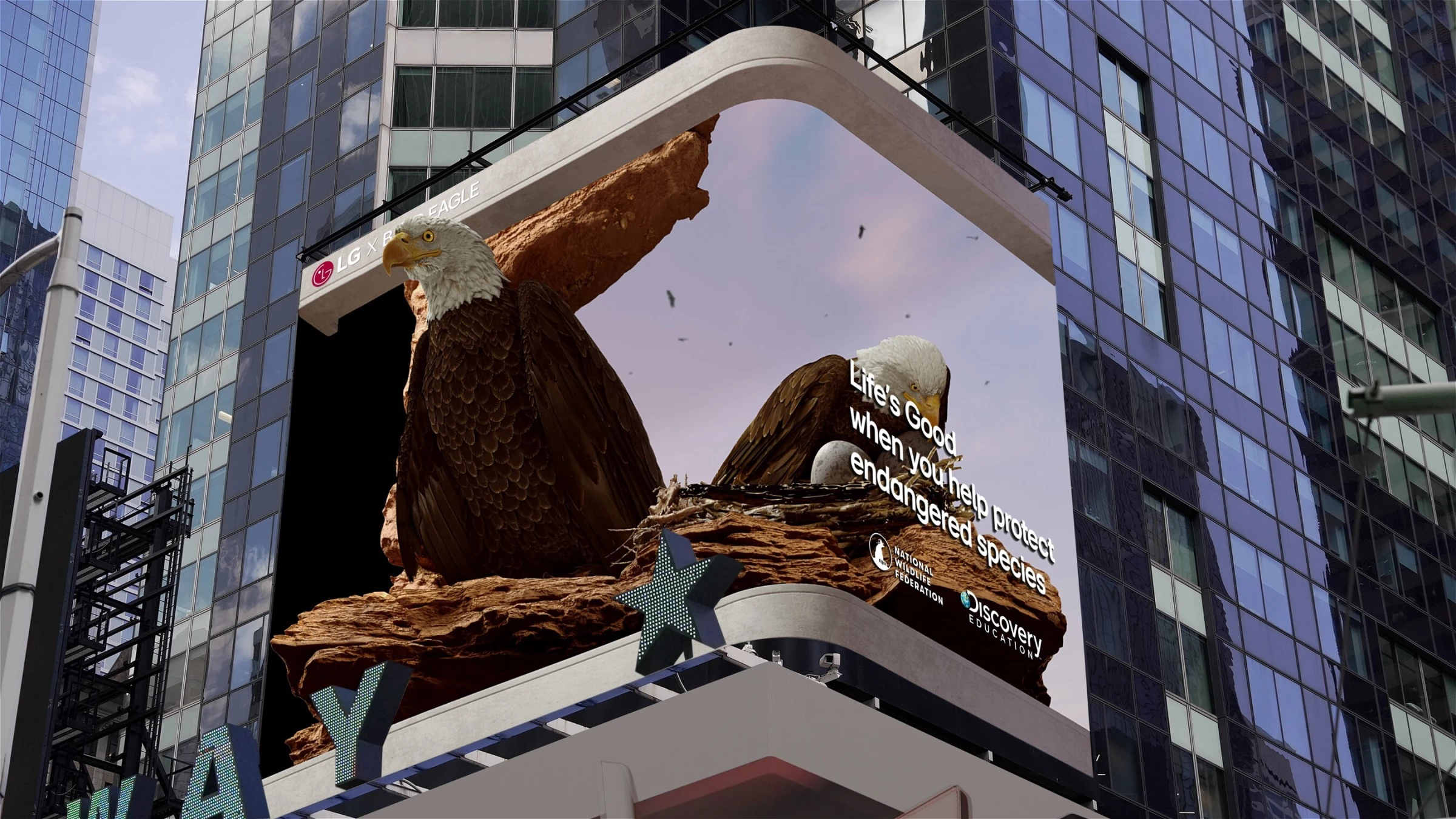 LG's Endangered Species Campaign at Times Square | Source: LG