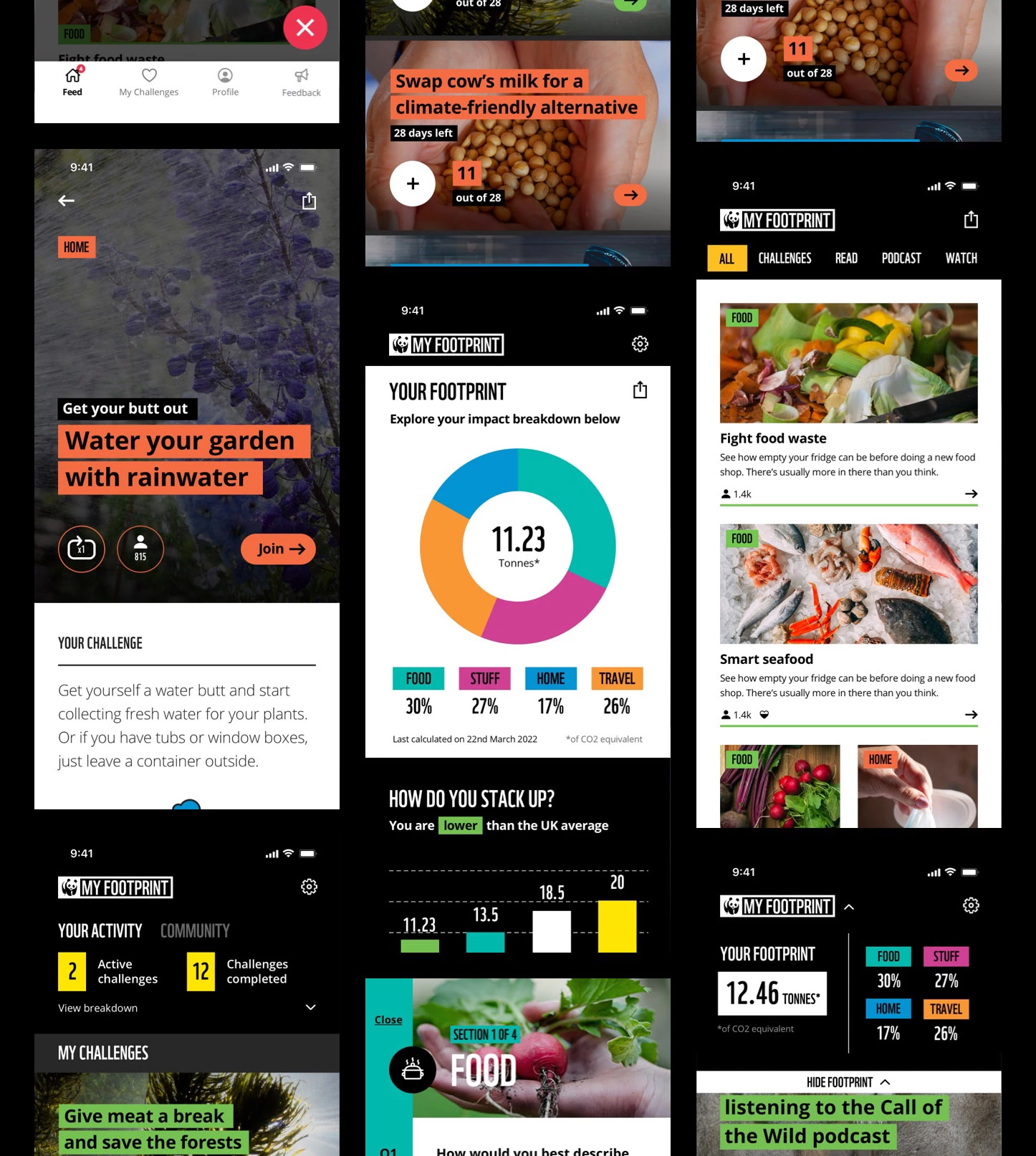 Pocket App's app design for WWF