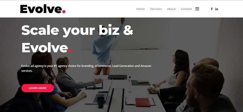 Website Design Firm Evolve-Agency Homepage Evolve-Agency