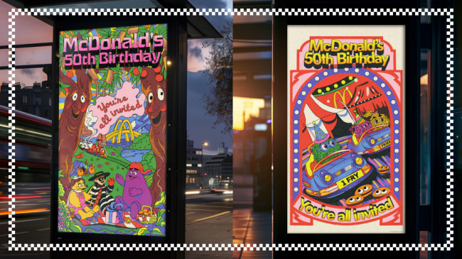 McDonald's 50th Birthday Posters McDonald's 50th Birthday Posters