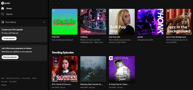 Spotify's suggested playlists