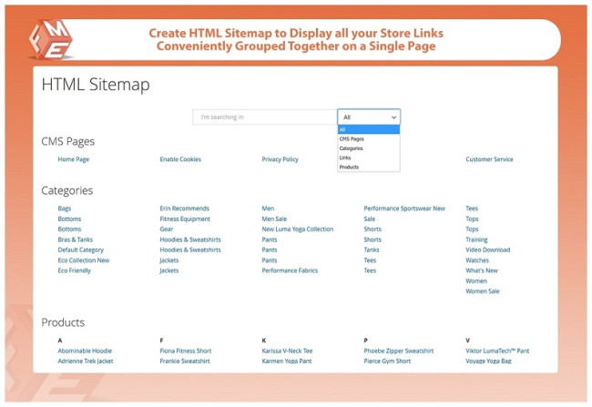 Magento SEO plugin by FME Extensions lets you create HTML sitemaps conveniently