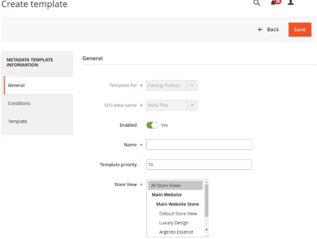 Magento 2 SEO Suite from Swissuplabs lets you create metadata templates