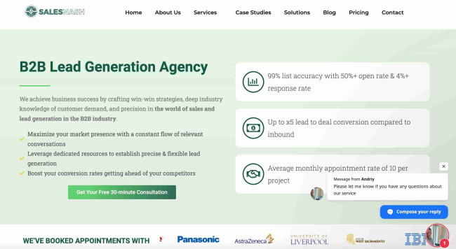 SalesNash homepage-screenshot