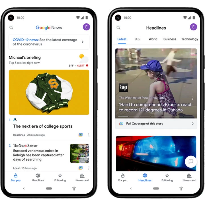 Google News for Up-to-Date Information Google News for Up-to-Date Information