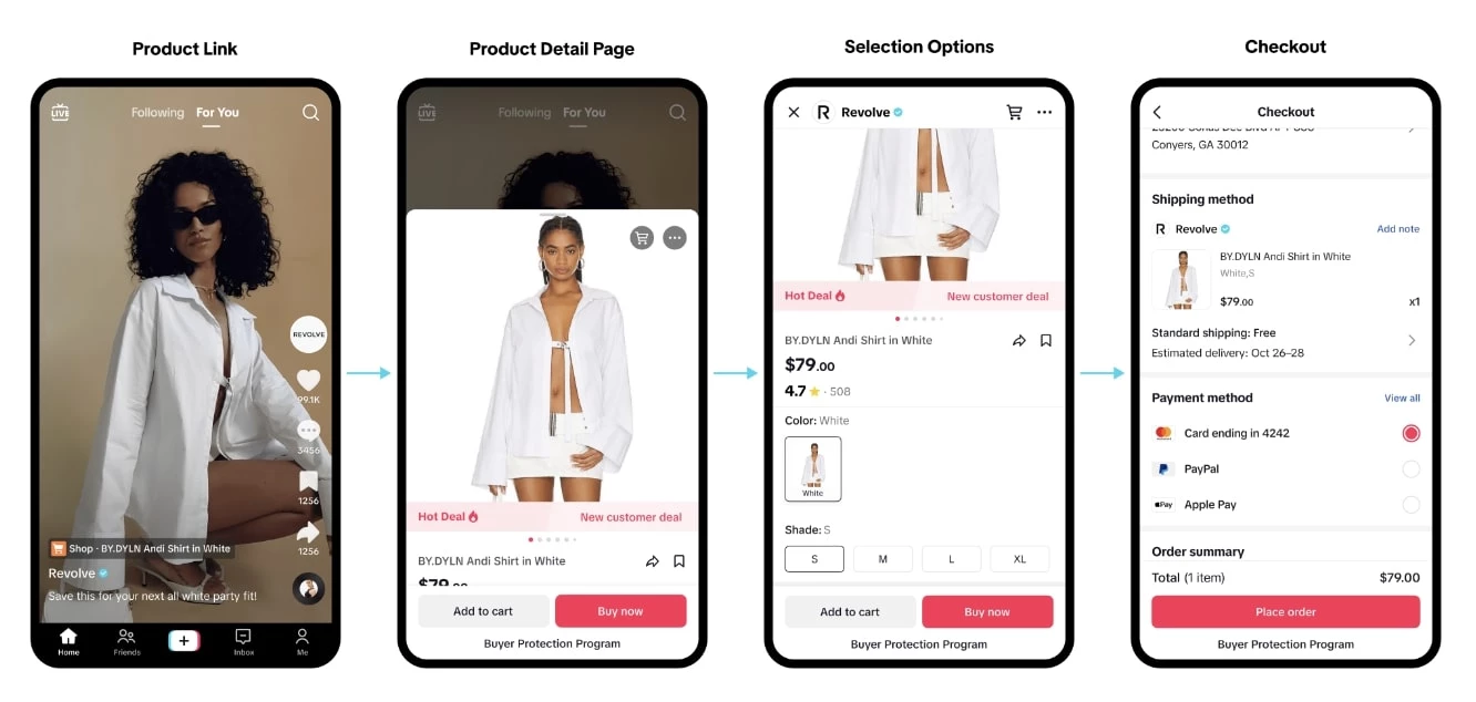 Use the TikTok shop