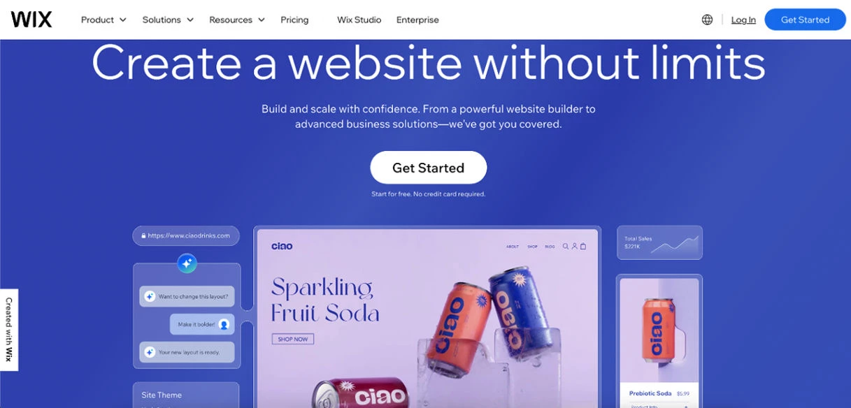 Wix: Best for Small Businesses