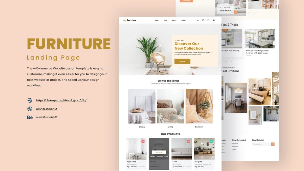eCommerce Landing Page Mockup
