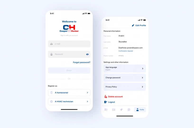 Cooper&Hunter iOS App
