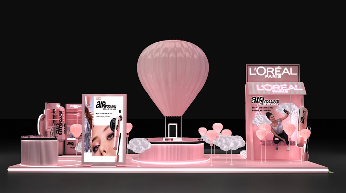 Womack was responsible for the creative and art direction for L'Oréal's "Air Volume" activation.