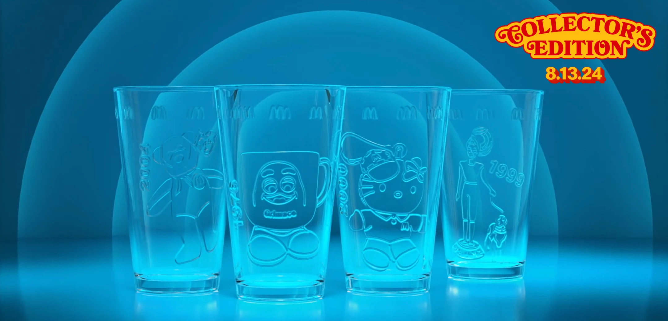 McDonald's collector's glasses are available in Australia, Canada, and Portugal.