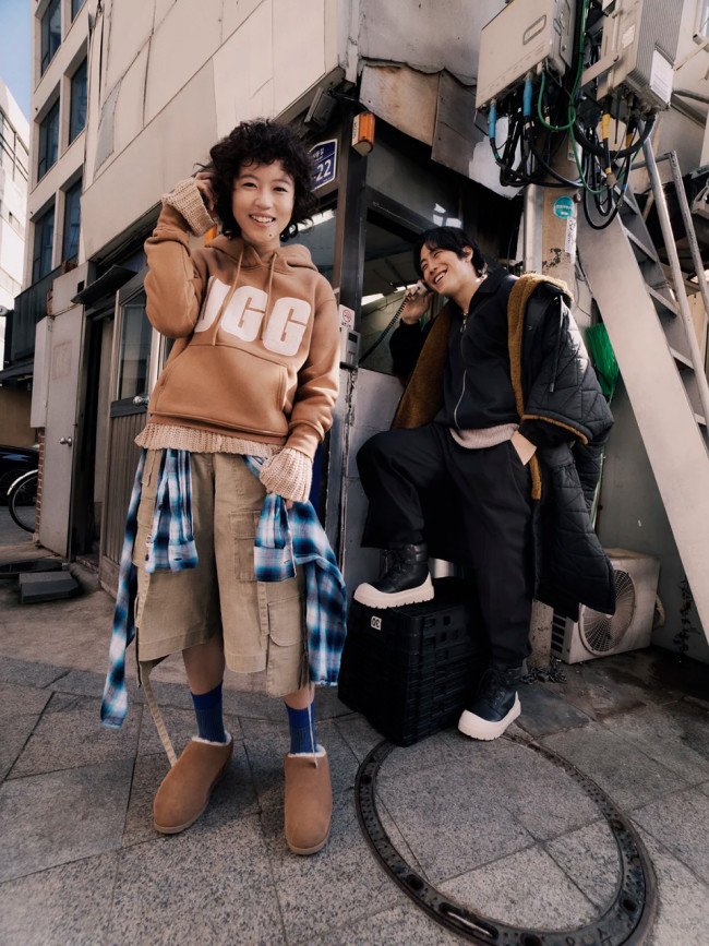 Young Mazino and Leah Dou for UGGs Young Mazino and Leah Dou for UGGs