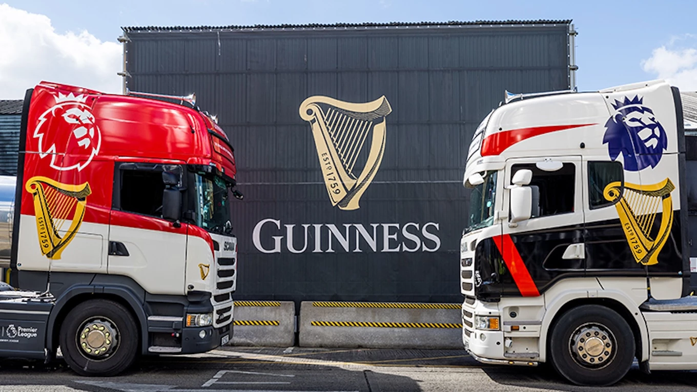 Guinness rolled out 20 tankers that represent all the Premier League clubs over the weekend.