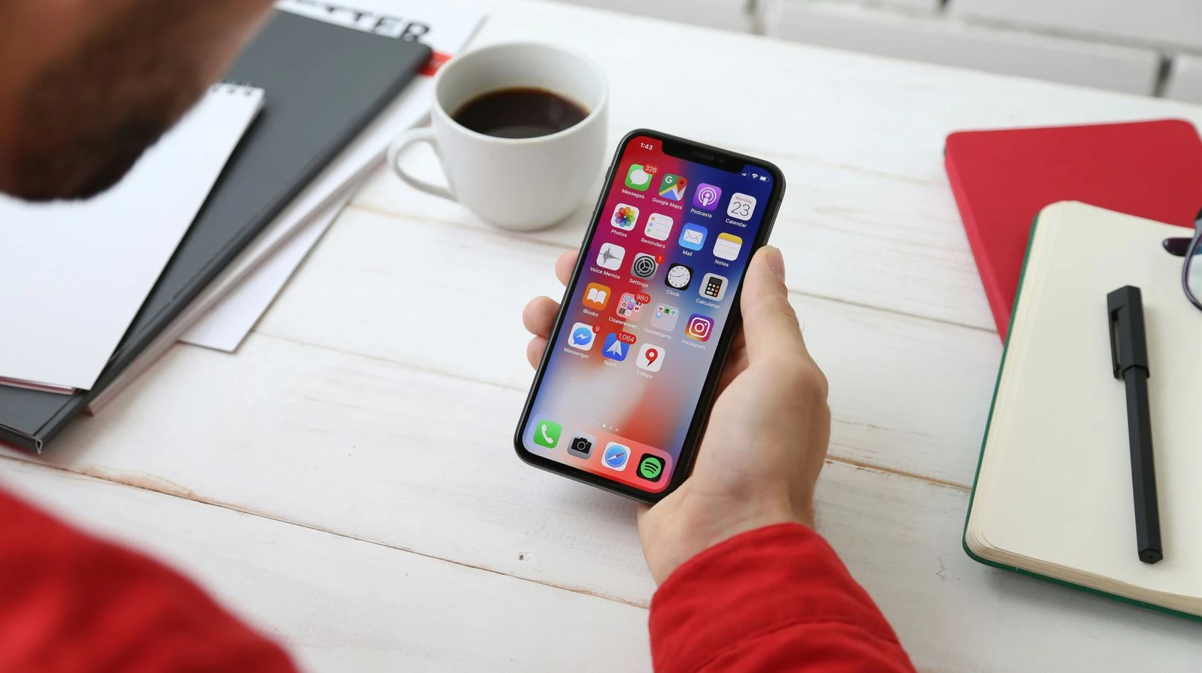 Person performing mobile app testing