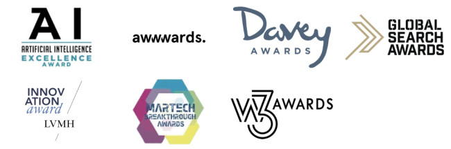 ai-marketing-awards AI Marketing awards: Global Search Awards, Artificial Intelligence Excellence Awards, LVMH Innovation Award, MarTech Breakthrough Awards, Davey Awards, Awwwards, w3 Awards