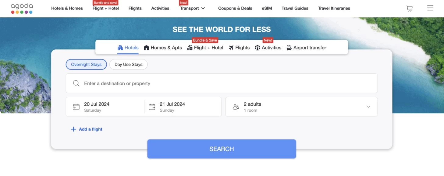 Agoda Travel Hotel Booking Platform