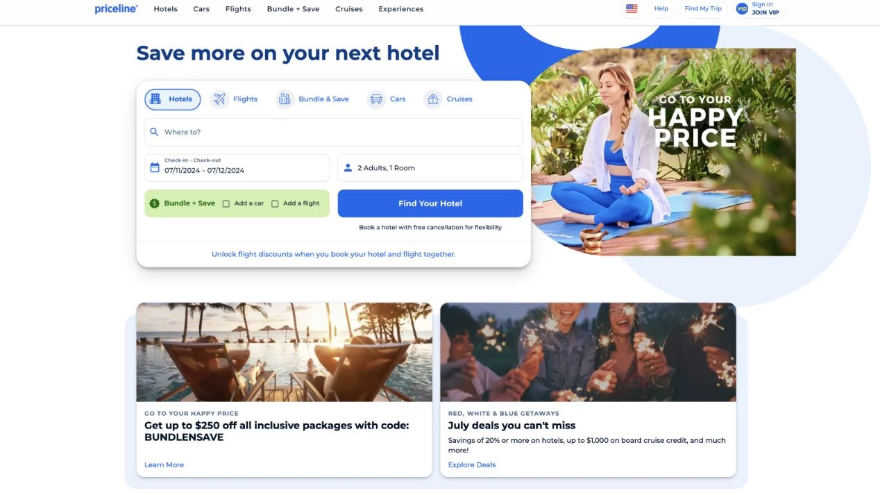 Priceline Travel Hotel Booking Platform